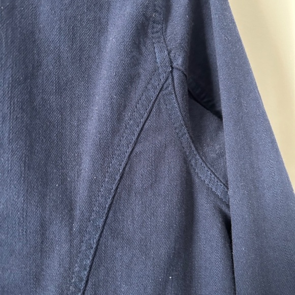 🌷Bomber Jacket Navy Blue with Embellished pocket flaps - Picture 7 of 10